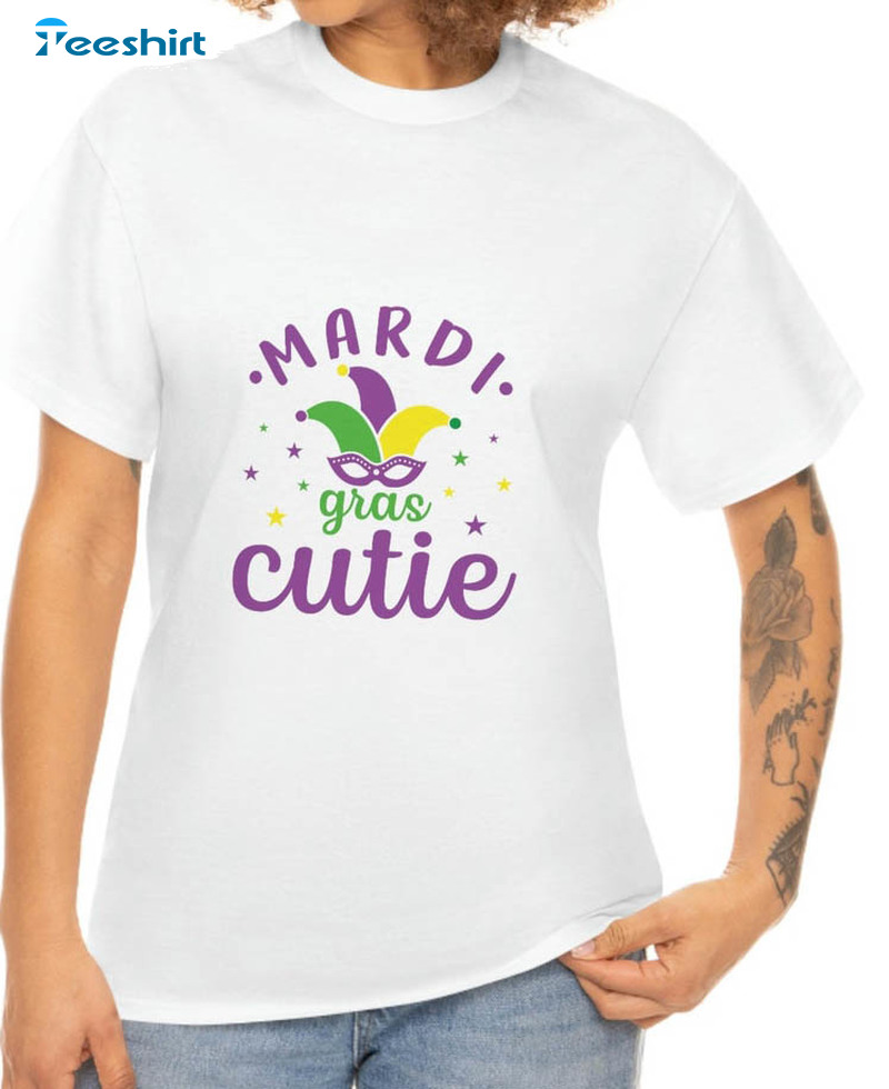 Mardi Gras Cutie Shirt, Funny Mardi Gras Carnival Unisex Hoodie Long Sleeve