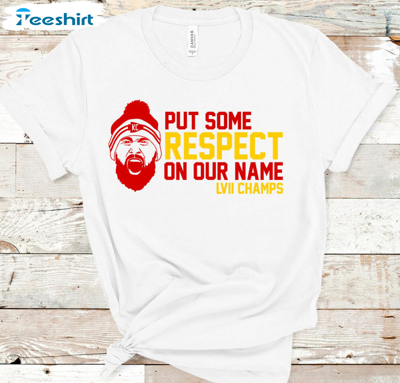 Put Some Respect On Our Name Trendy Shirt, Kelce Kansas City Football Short Sleeve Unisex T-shirt