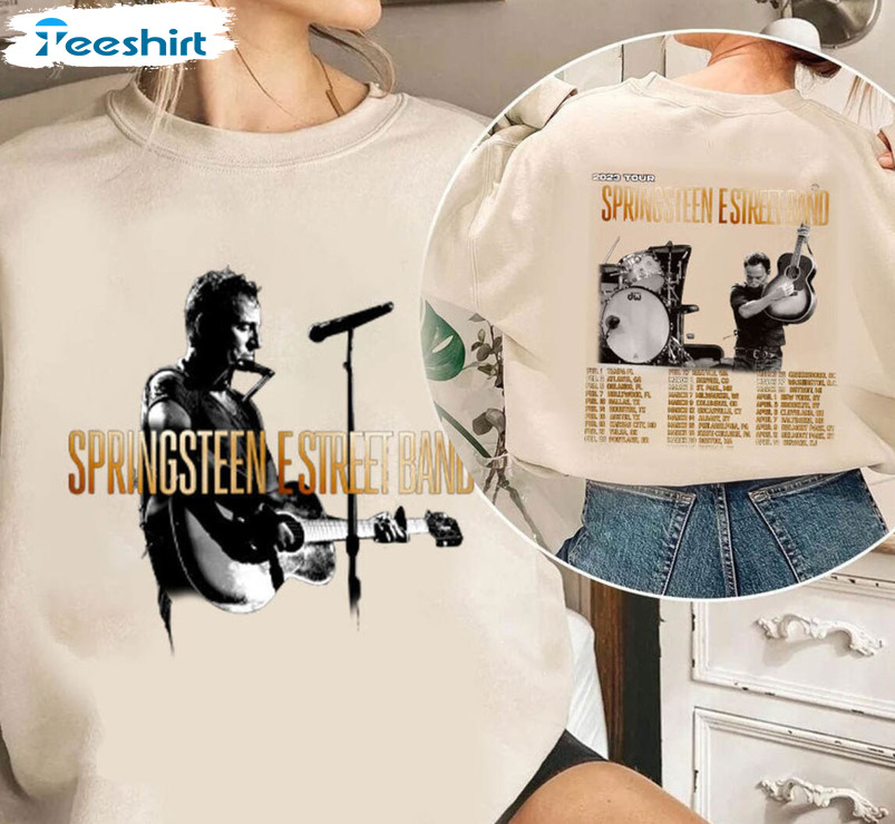 Bruce Springsteen And The E Street Band Tour Shirt, Trendy Crewneck Unisex T-shirt
