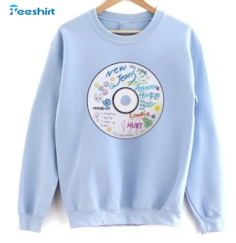 Newjeans Track List Shirt, Newjeans Omg Cute Short Sleeve Sweatshirt