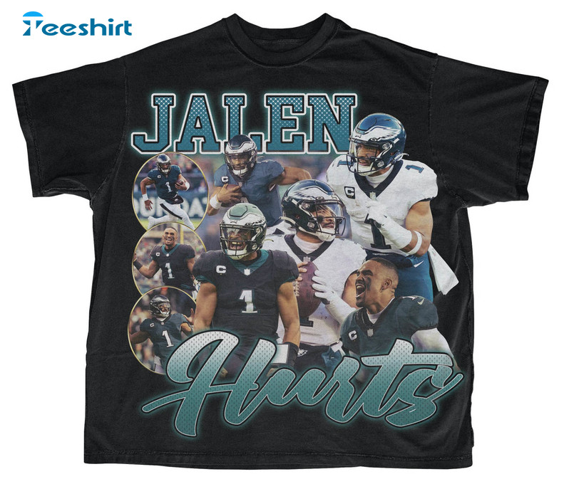 Jalen Hurts Vintage Shirt, Trendy Philadelphia Eagles Unisex T-shirt Crewneck