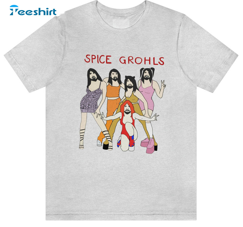 Spice Grohls Shirt, Trending Dave Music Funny Short Sleeve Crewneck