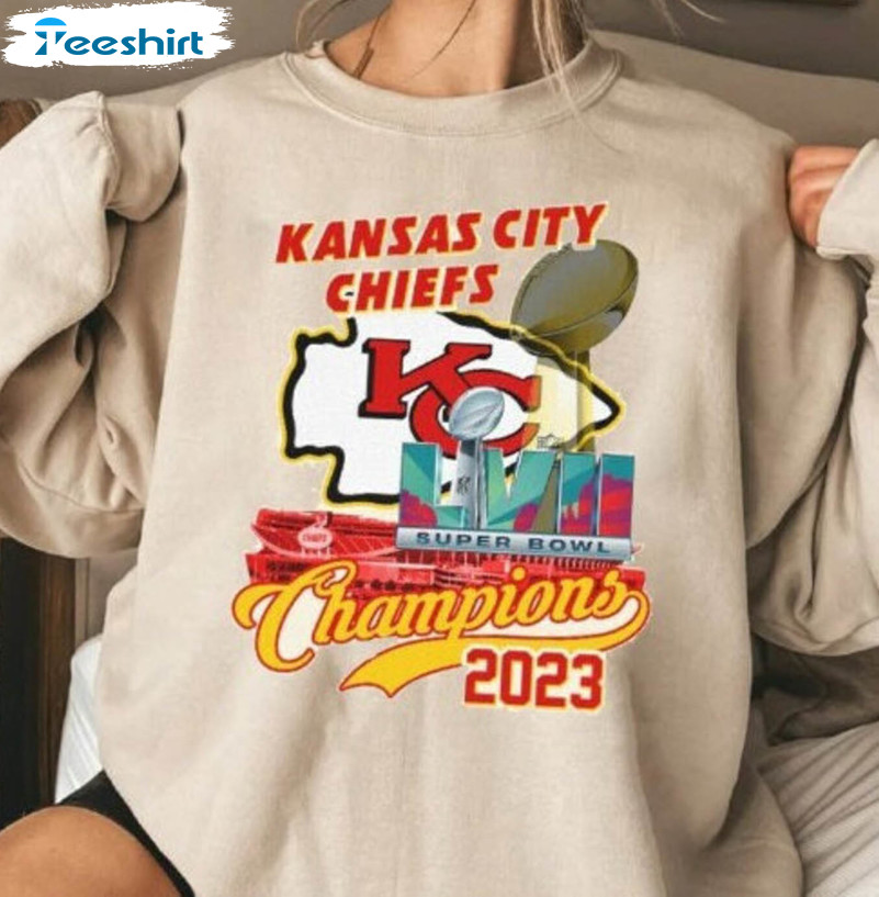 Superbowl Champions Shirt , Kansas City Chiefs Crewneck Short Sleeve