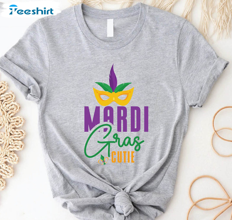 Mardi Gras Cutie Shirt , Funny Mardi Gras Party Long Sleeve Unisex T-shirt