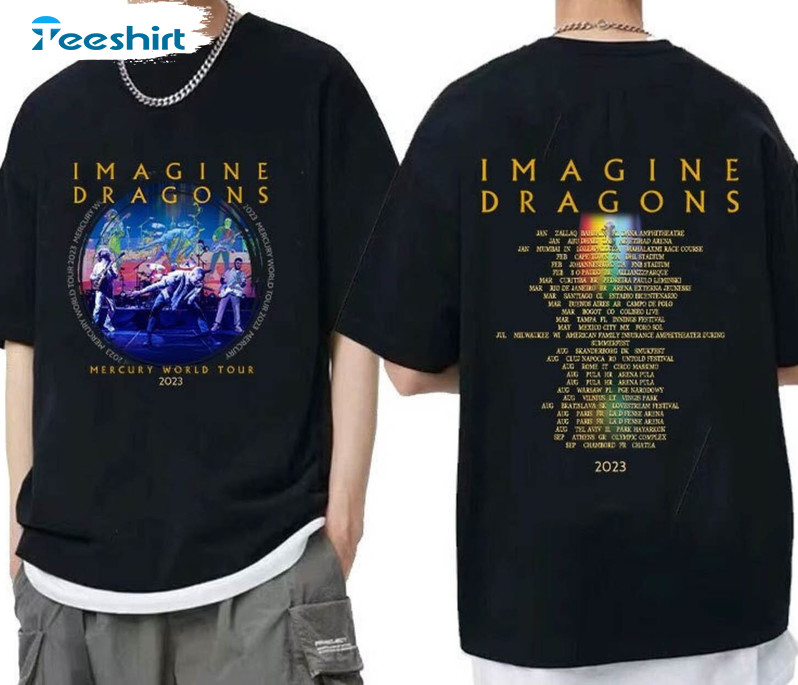 Imagine Dragon Mercury World Tour 2023 Trendy Shirt, Imagine Dragon Music Unisex T-shirt Sweater