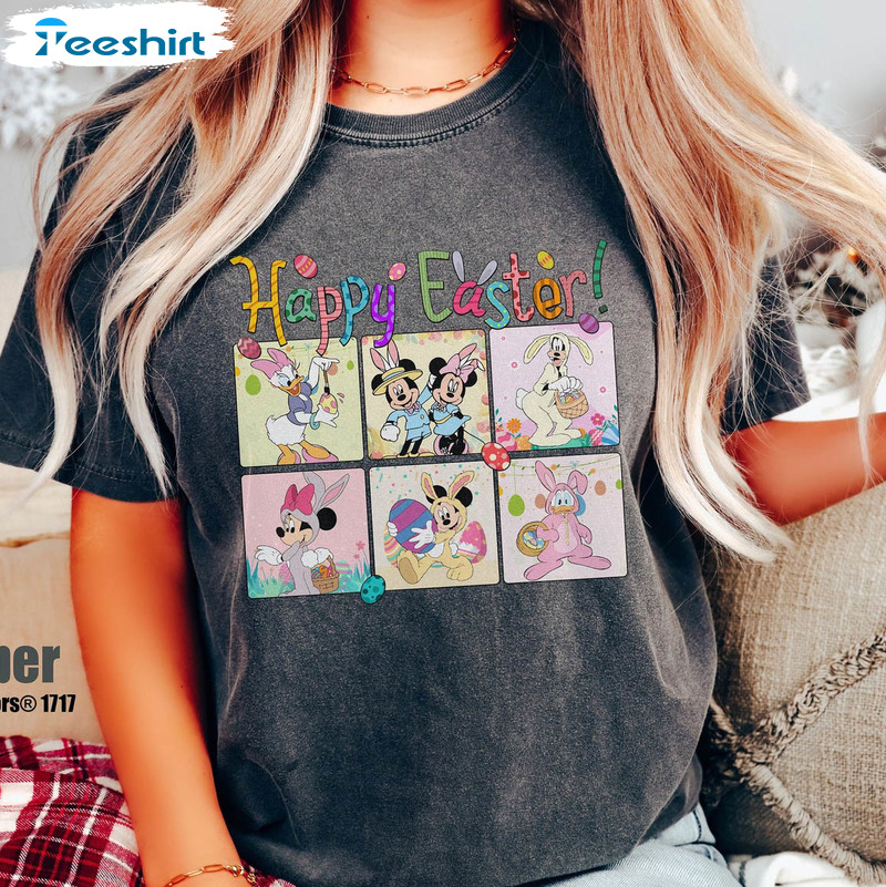 Disney Happy Easter Shirt, Mickey And Friends Easter Short Sleeve Unisex T-shirt