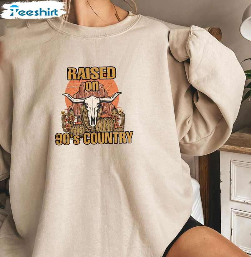 Raised On 90 S Country Shirt , Music Concert Long Sleeve Unisex Hoodie