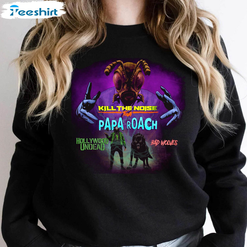 Rockzilla The Second Leg Tour Trendy Shirt, Papa Roach Tee Tops Crewneck