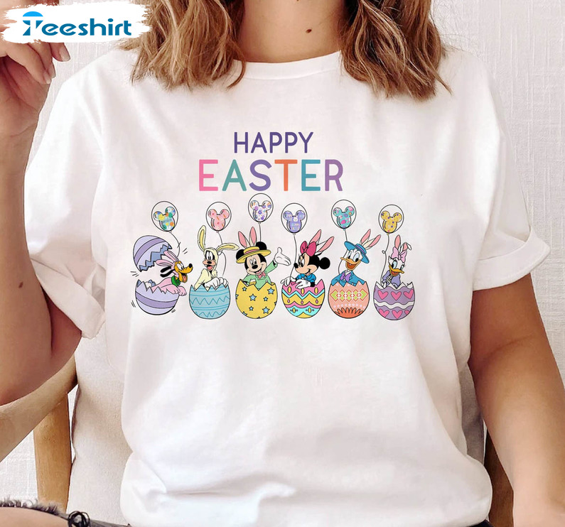 Happy Easter Disney Trendy Shirt, Funny Disney Friends Easter Crewneck Unisex Hoodie