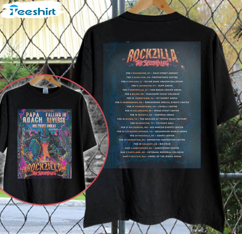 Rockzilla The Second Leg Tour Shirt, Trendy Music Tour 2023 Crewneck