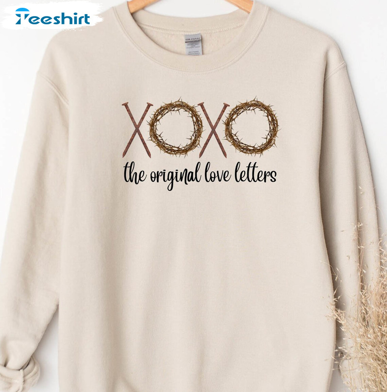 Xoxo The Original Love Letters Trendy Shirt, Xoxo Easter Crewneck Sweatshirt