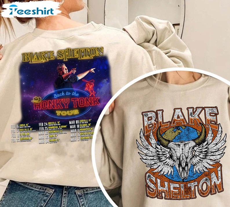 Blake Shelton Tour Shirt , Trendy World Tour Unisex Hoodie Long Sleeve