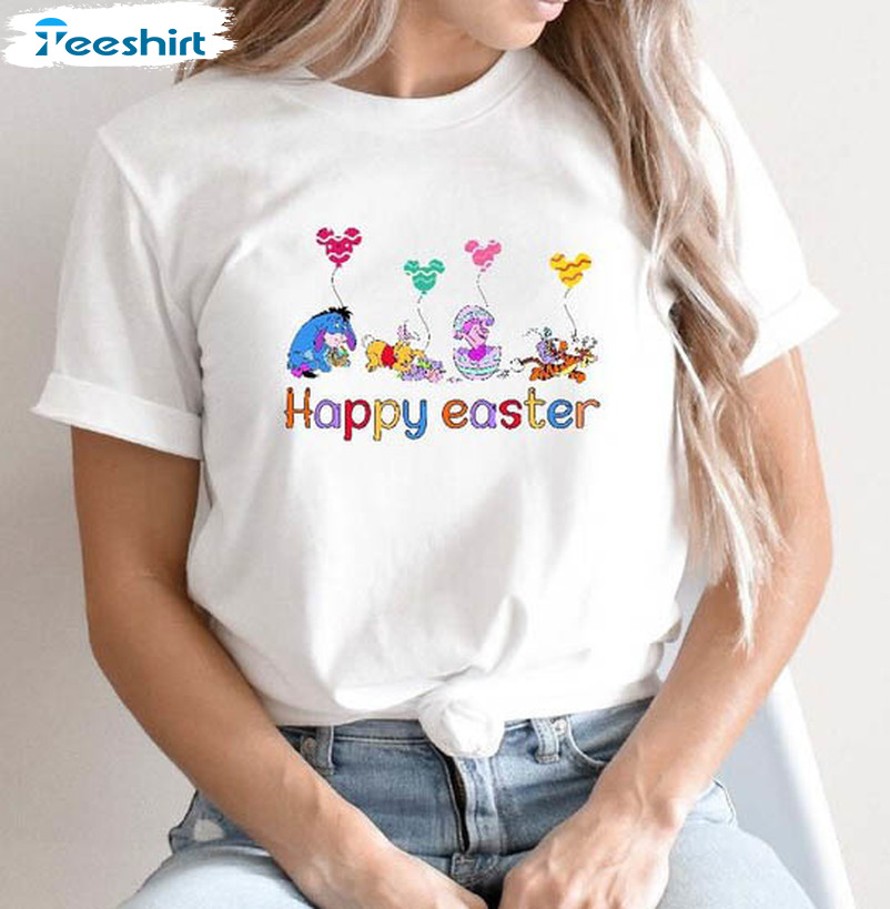 Winnie The Pooh And Friends Happy Easter Shirt, Funny Unisex Hoodie Crewneck