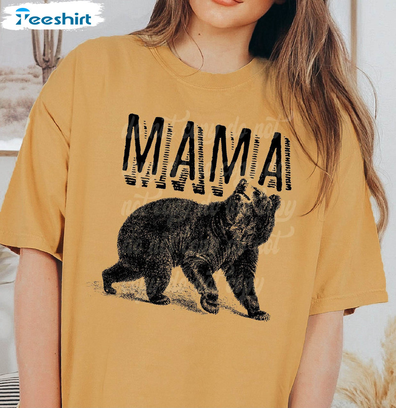 Screen Print Transfer - Mama Bear - Black