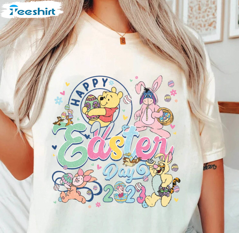 Retro Disney Easter Shirt, Winnie The Pooh Easter Unisex T-shirt Unisex Hoodie