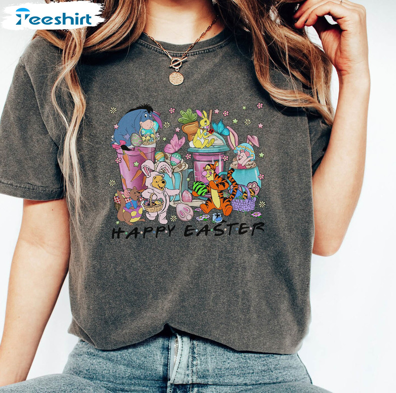 Winnie The Pooh Easter Shirt, Disney Pooh Latte Sweatshirt Unisex T-shirt