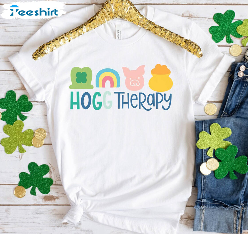 Hogg Therapy Lucky Trendy Shritm Funny Long Sleeve Unisex T-shirt