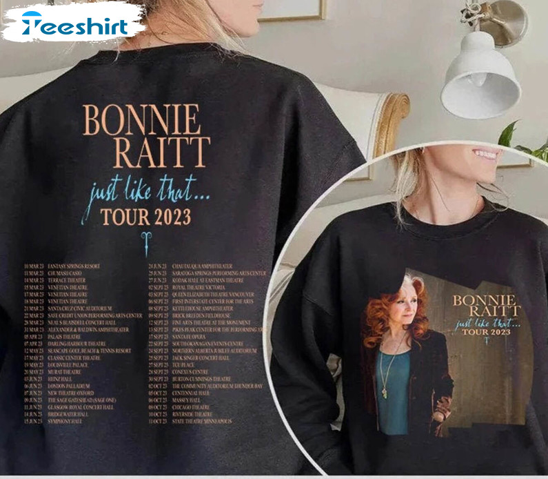Bonie Raitt Just Like That 2023 Tour Shirt, Bonie Raitt Blues Music Short Sleeve Unisex T-shirt