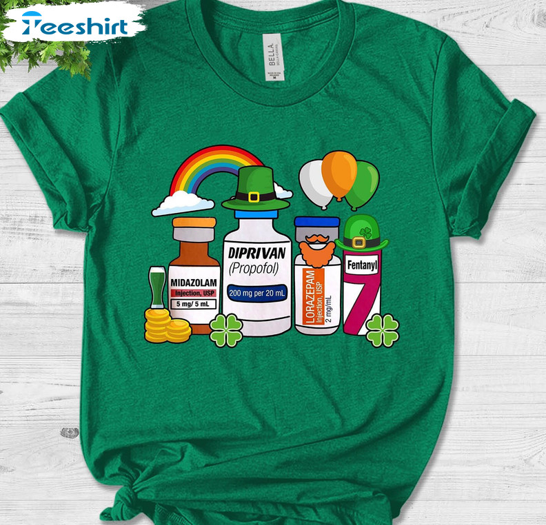 Nurse Crew Patrick Day Shirt, Irish Shamrock Tee Tops Unisex Hoodie