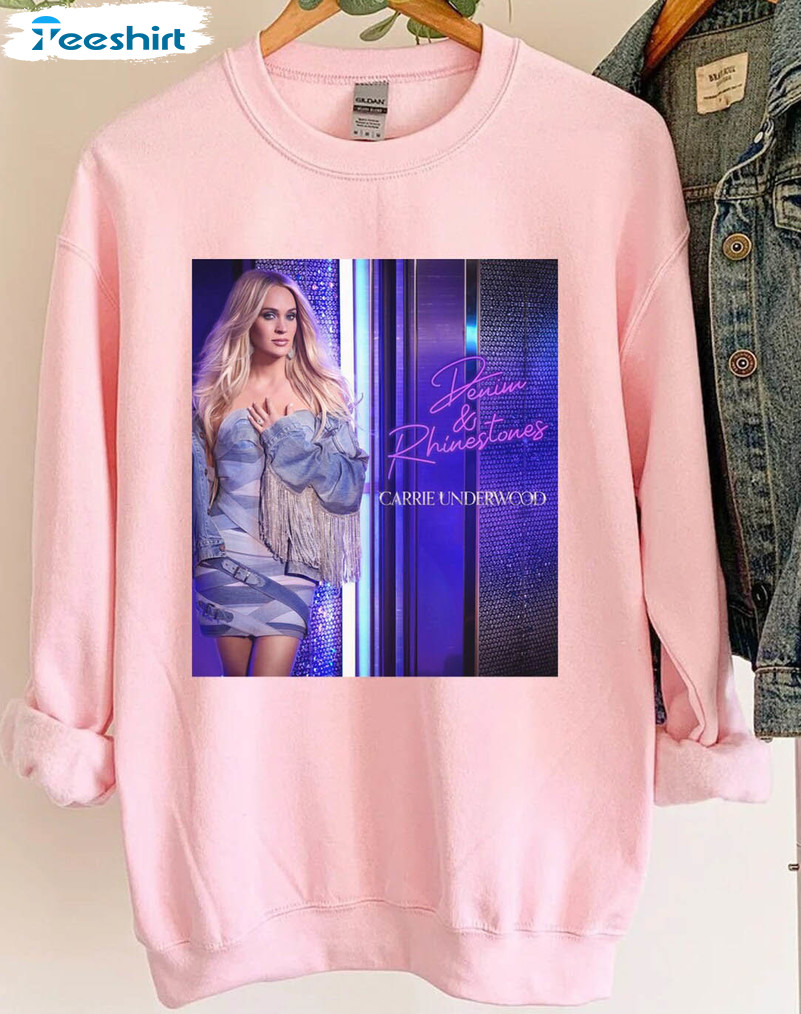Carrie Underwood Denim And Rhinestones Tour Shirt, Music Unisex T-shirt Crewneck