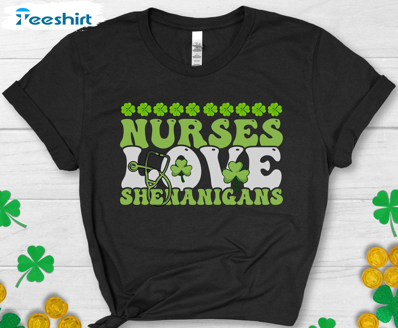 Nurses Love Shenanigans Vintage Shrit, Funny Nurse Crew Unisex T-shirt Short Sleeve