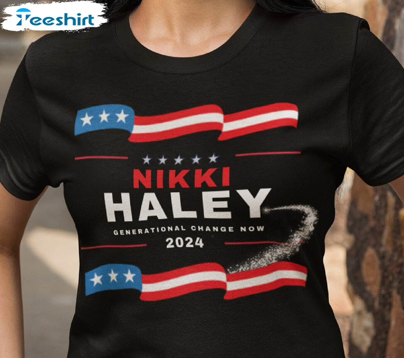 Nikki Haley 2024 Trendy Shirt, Nikki Haley For President Haley 2024 Crewneck Short Sleeve