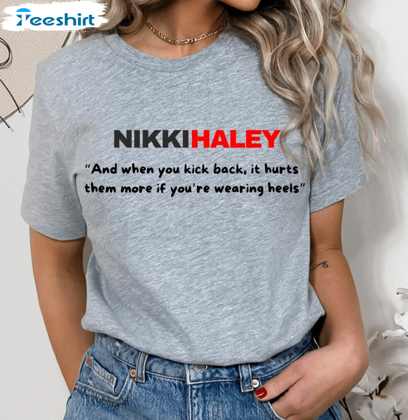 Nikki Haley Shirt, Nikki Haley Womens For President Crewneck Hoodie