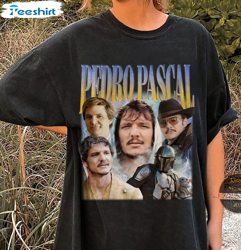 Pedro Pascal Shirt , Retro Vintage Narco Pedro Pascal Crewneck Unisex Hoodie