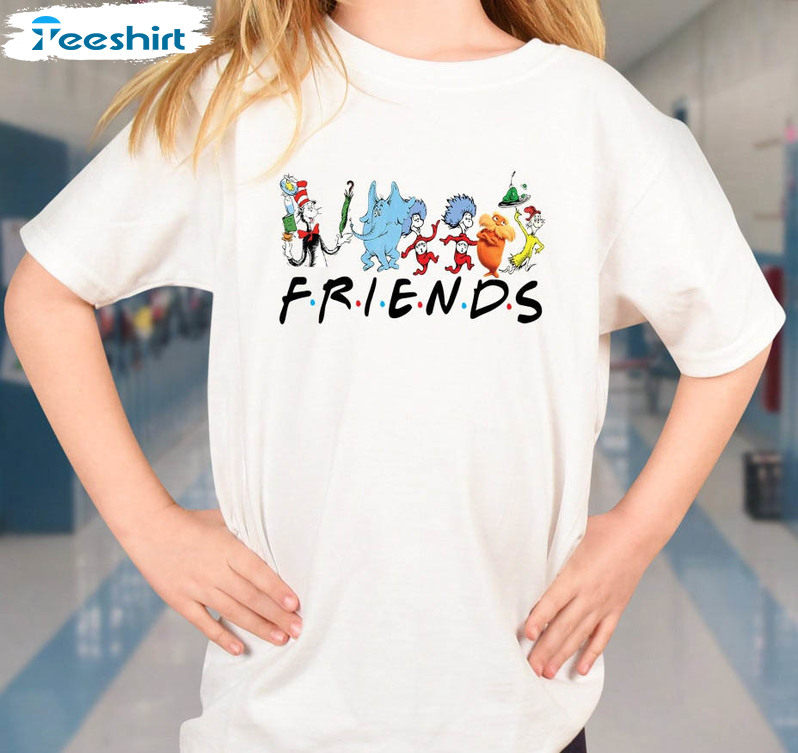 Reading Day Cute Shirt, Seuss Books Characters Long Sleeve Unisex Hoodie
