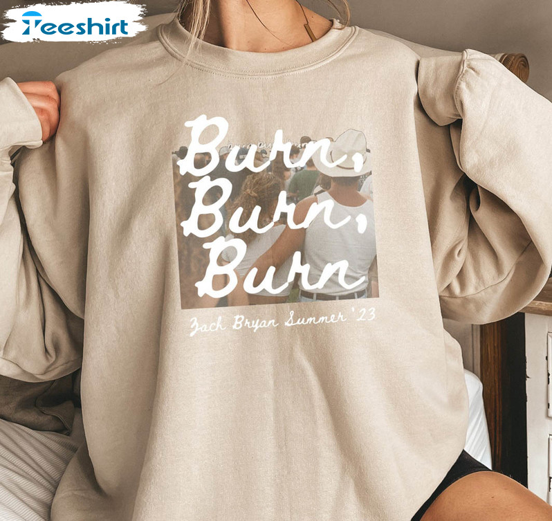 Zach Bryan Sweatshirt, Burn Burn Burn Tour Short Sleeve Long Sleeve