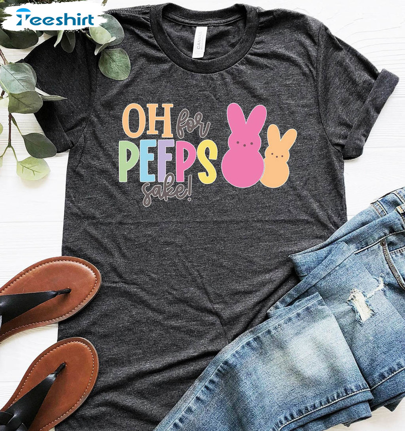 Oh For Peeps Sake Shirt, Cute Peeps Easter Day Long Sleeve Unisex Hoodie