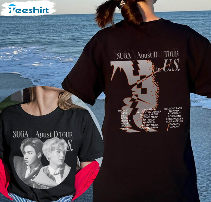 Suga Agustd Tour Vintage Shirt, Bts Suga Trendy Short Sleeve Unisex T-shirt