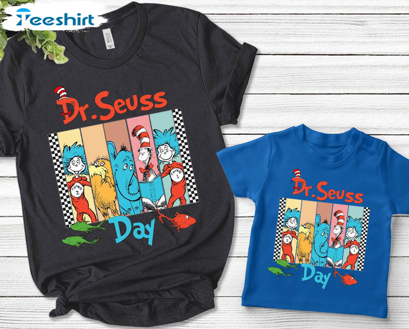 Reading Day Dr. Suess Day Shirts, National Read Across America Unisex T-shirt Short Sleeve