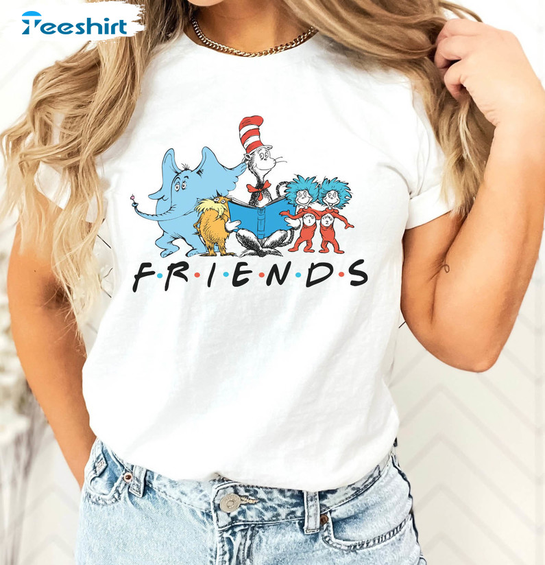 Dr Seuss And Friends Funny Shirt, Trendy Unisex Hoodie Crewneck