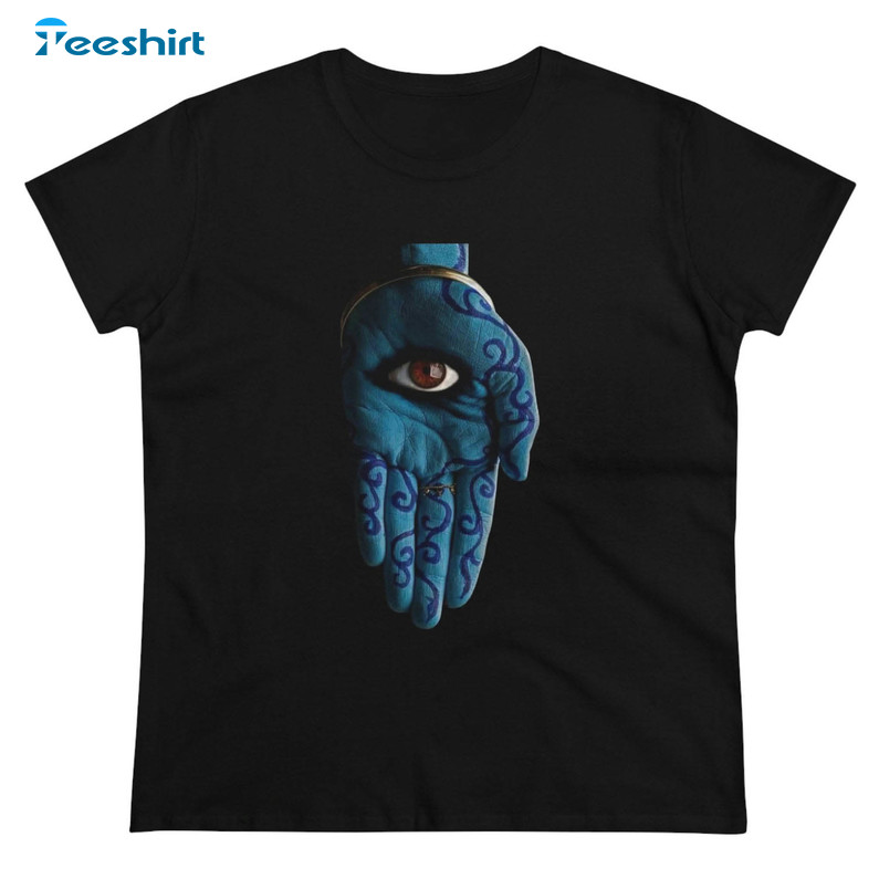 Hamsa Hand Shirt, Vintage Hand Of Fatima Unisex Hoodie Long Sleeve