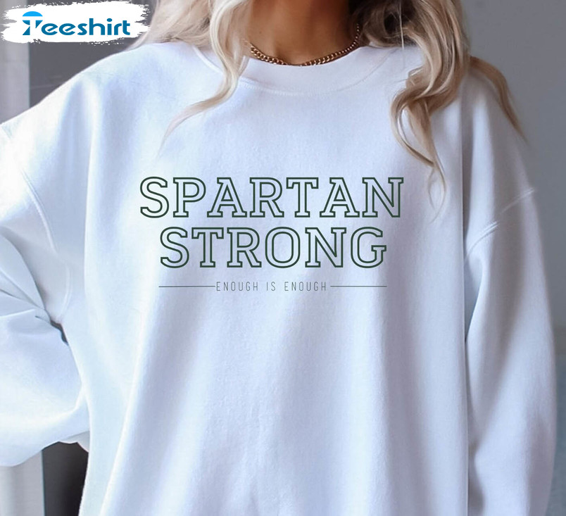 Spartan Strong El Strong Msu Shirt, Trendy Michigan State Long Sleeve Unisex Hoodie