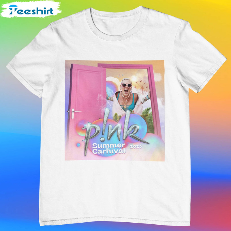 Pink Summer Carnival Tour Shirt, Trendy Music Tour Unisex Hoodie Long Sleeve