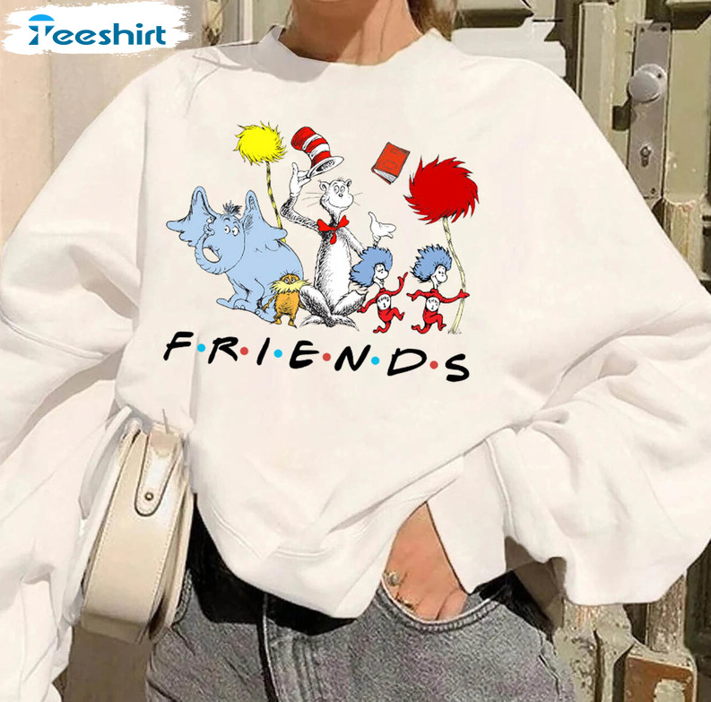 Dr Seuss Friends Funny Shirt, Peace Love Dr Seuss Sweater Long Sleeve
