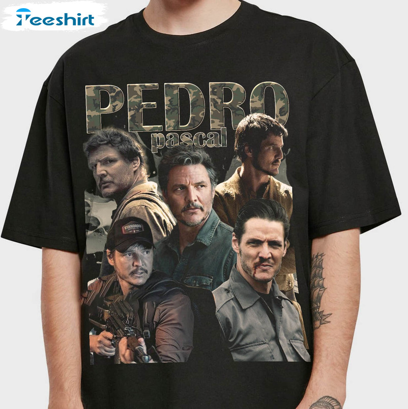 Pedro Pascal Vintage Shirt, The Last Of Us Unisex Hoodie Long Sleeve