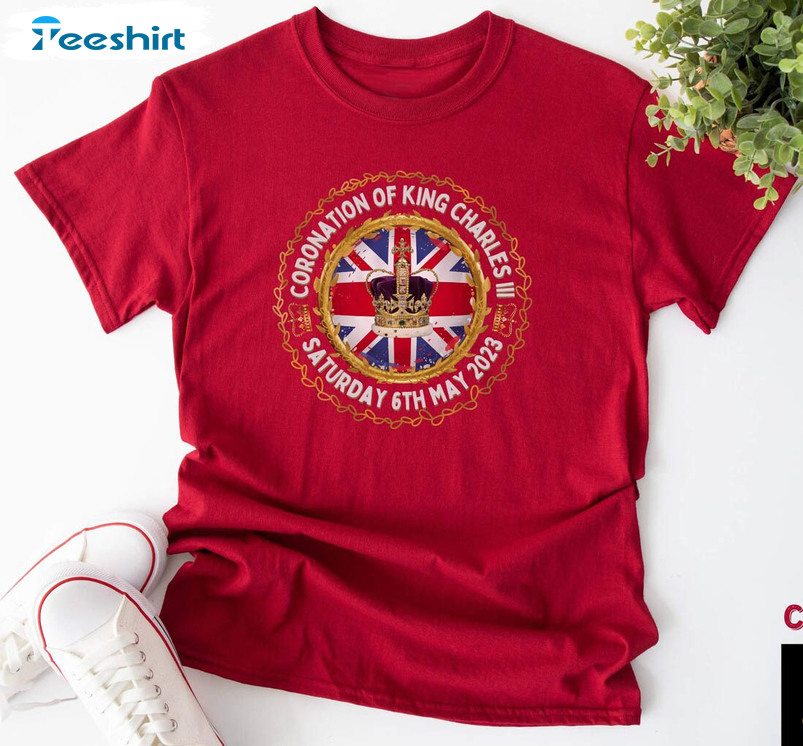 King Charles Iii Coronation Celebration Trendy Sweatshirt, Short Sleeve