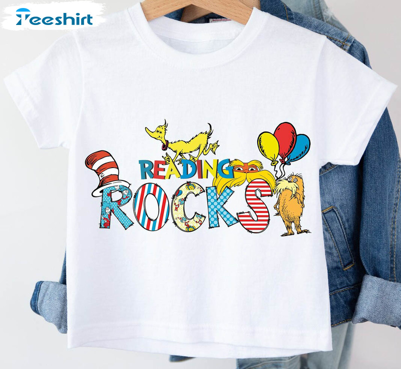 Reading Rocks Funny Shirt, Teacher Life Tee Tops Short Sleeve