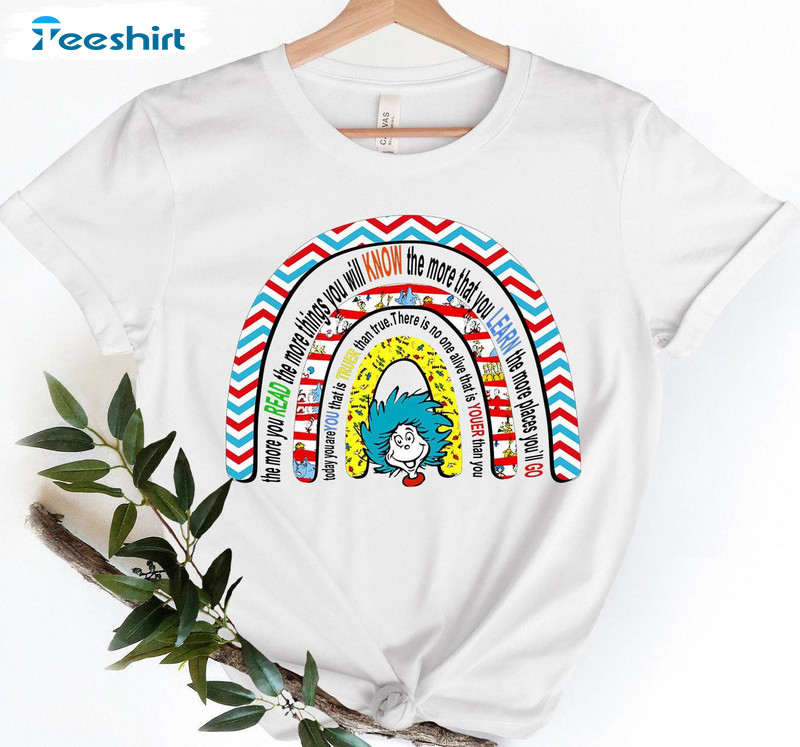 Dr Seuss Rainbow Shirt, Teacher Life Unisex T-shirt Short Sleeve