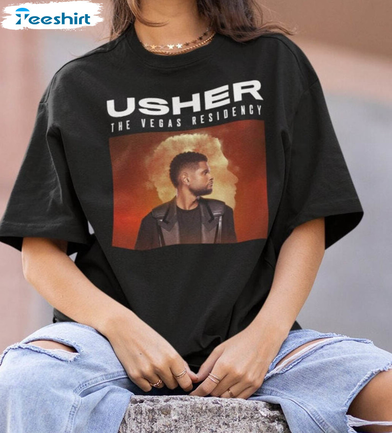 2023 Usher My Way The Vegas Residency Tou Trendy Shirt, Rnb Music Concert Long Sleeve Tee Tops