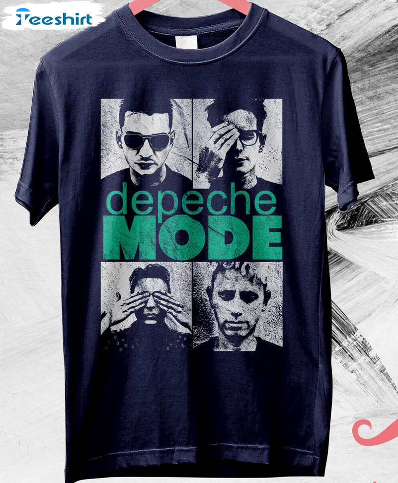 Depeche Mode Tour Shirt, Vintage Rock Music Short Sleeve Crewneck