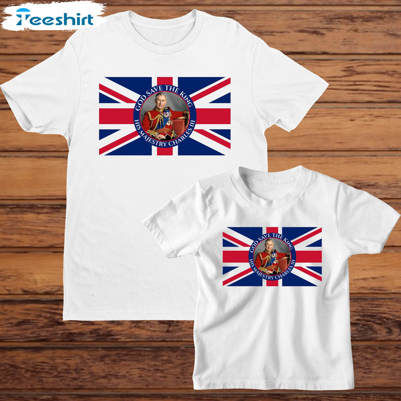 Union Jack King Charles III Coronation Shirt, Great Britain Flag Unisex T-shirt Short Sleeve