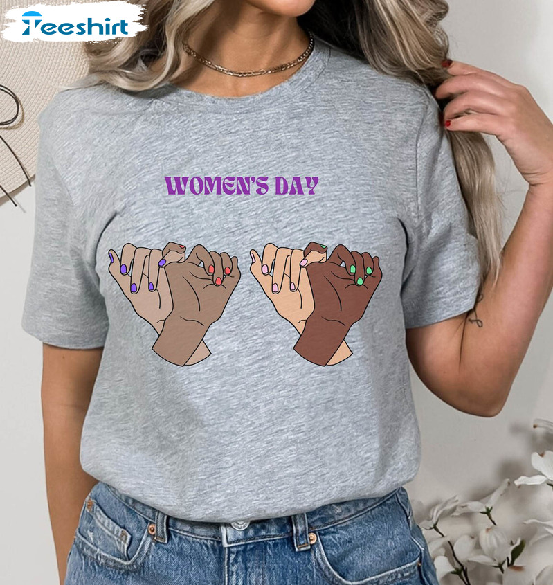 Vintage International Women's Day 2023 Shirt, Women Rights Crewneck Short Sleeve