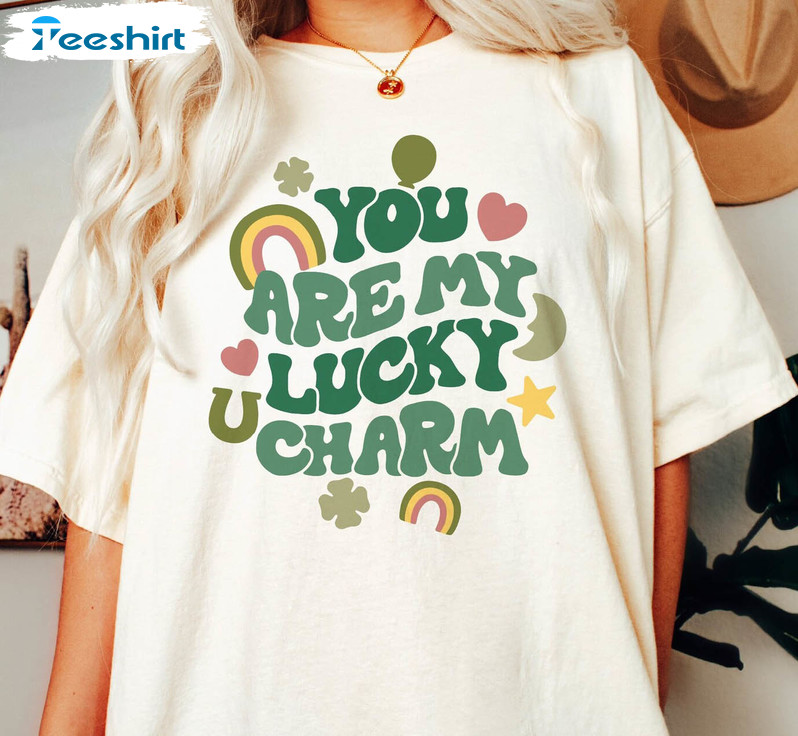 You Are My Lucky Charm Vintage Shirt, St Patricks Day Unisex Hoodie Long Sleeve