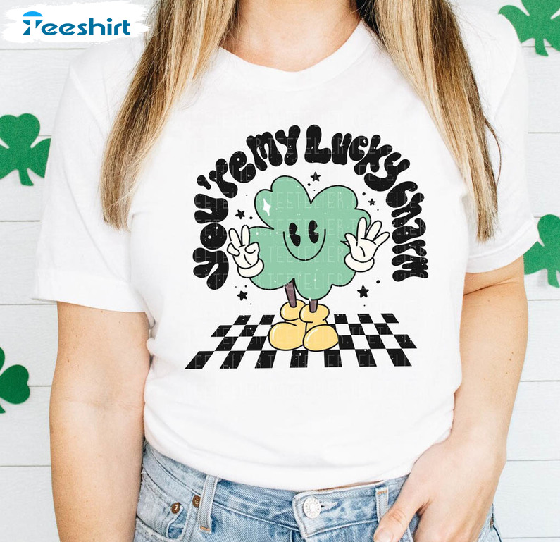 You Are My Lucky Charm Cute Shirt, Shamrock St Patricks Day Short Sleeve Crewneck