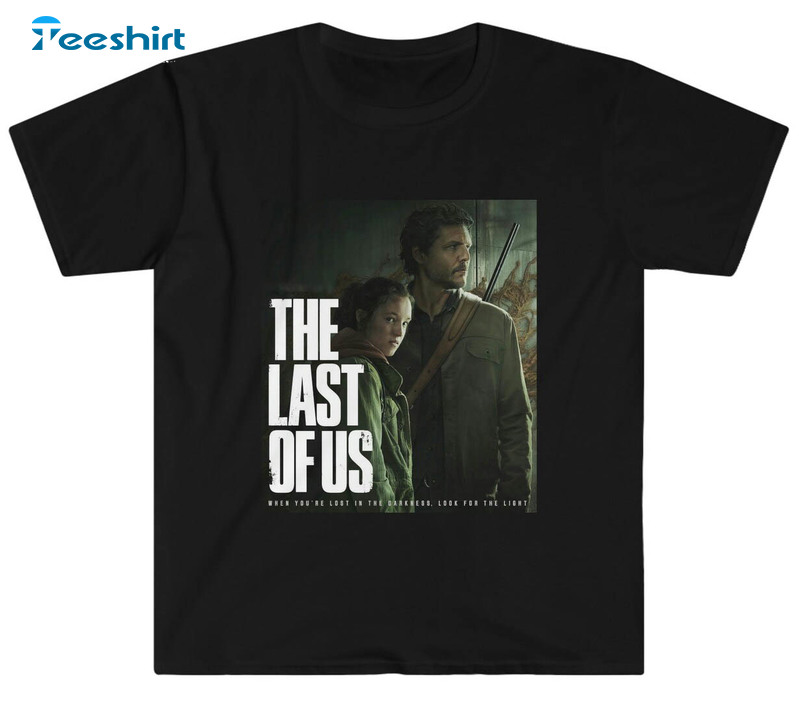 The Last Of Us Vintage Shirt, Ellie And Joel Ideo Game Zombie Short Sleeve Tee Tops