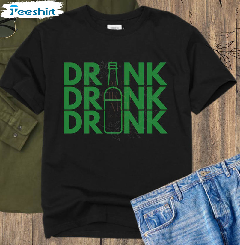 St Patricks Day Drink Drank Drunk Vintage Sweatshirt, Unisex Hoodie